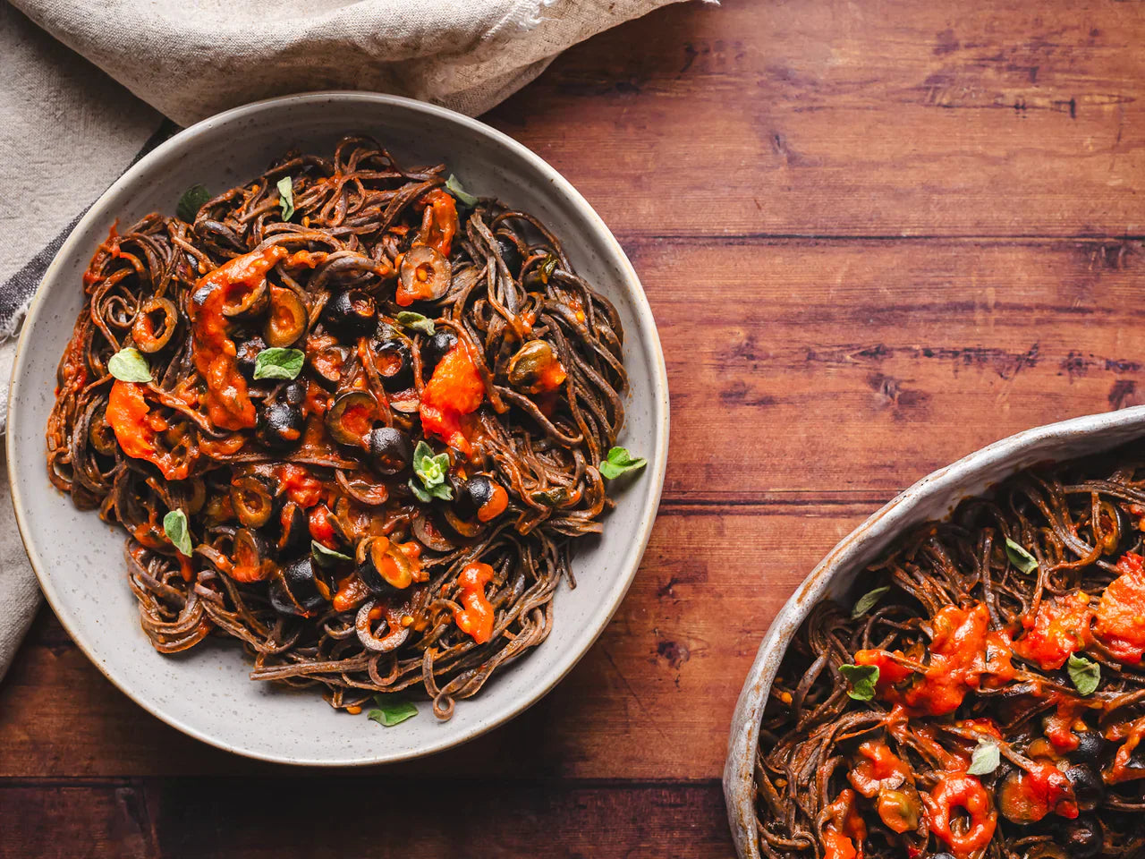 Black Bean Spaghetti Alla Puttanesca